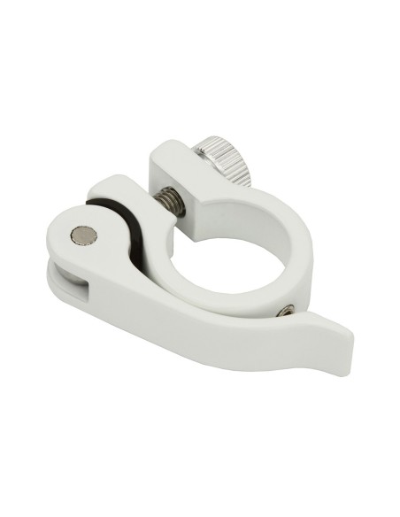 Alloy Seatpost Clamp Outer Diameter 25.4mm W/QR White.